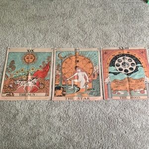 3 Tarot card tapestries